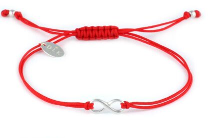 Bransoletka - Czerwony sznurek z nieskończonością