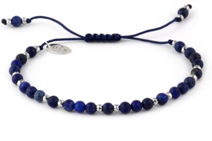 Bransoletka "Lapis lazuli z hematytem na sznurku"
