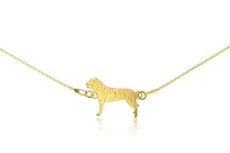 Złoty cane corso na łańcuszku