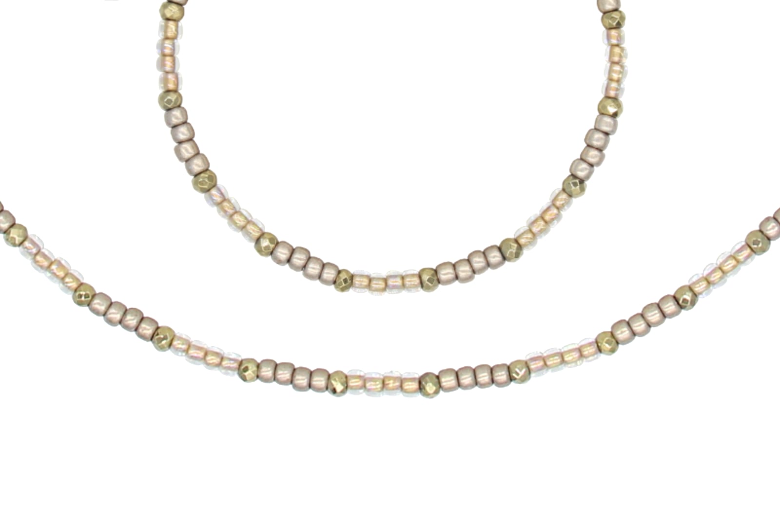 Naszyjnik i bransoletka z koralików PERŁOWE ZŁOTO